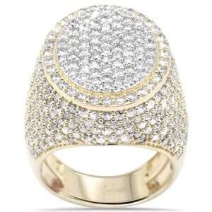 Men’s 5.86CT Diamond Ring Band ✨ | 14K Yellow Gold
